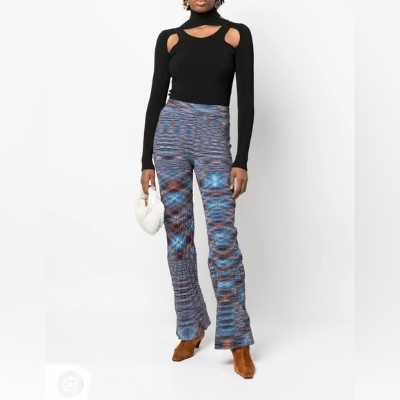 Jonathan Simkhai multicolored knitted flared trousers - Picture 1 of 8